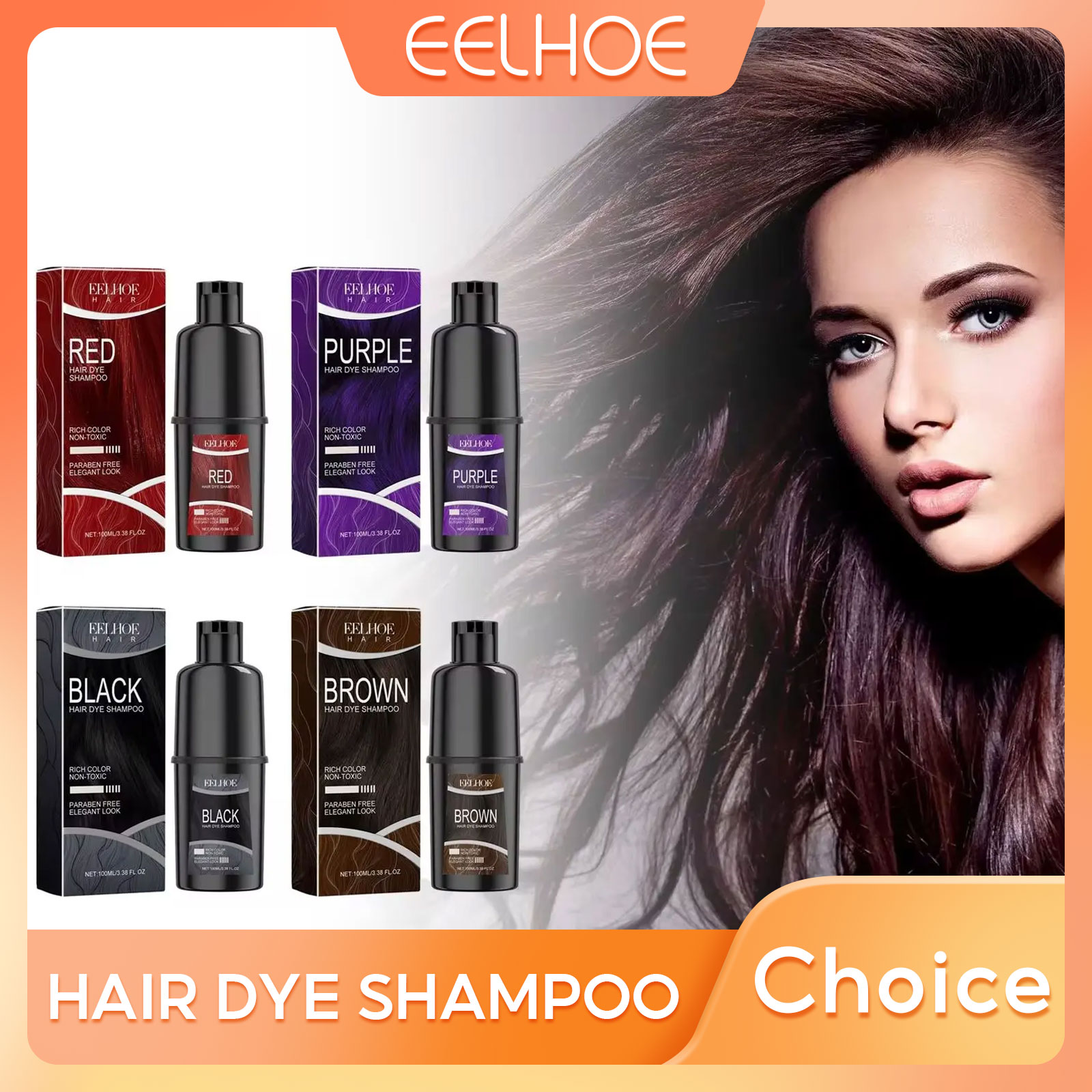 Purple Toning Shampoo - Natuurlijke Haarverf Shampoo Permanente Instant Covering