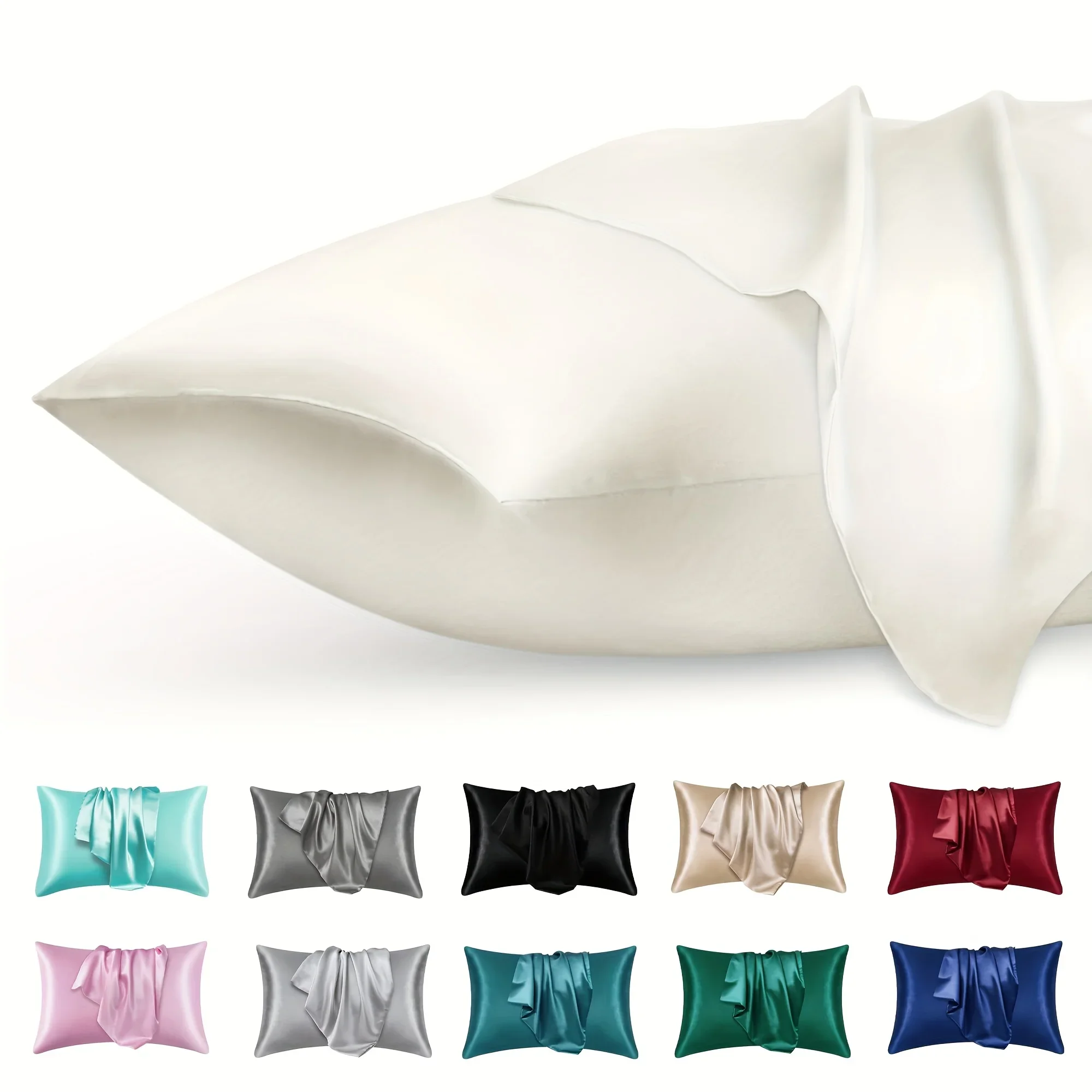 Satin Pillowcase Silk - 2 stuks luxe satijnen envelop kussensloop