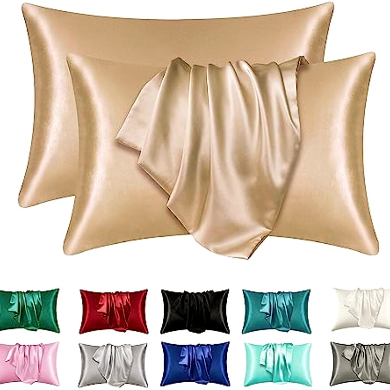 Satin Pillowcase Silk - 2 stuks satijnen zijden kussenslopen voor