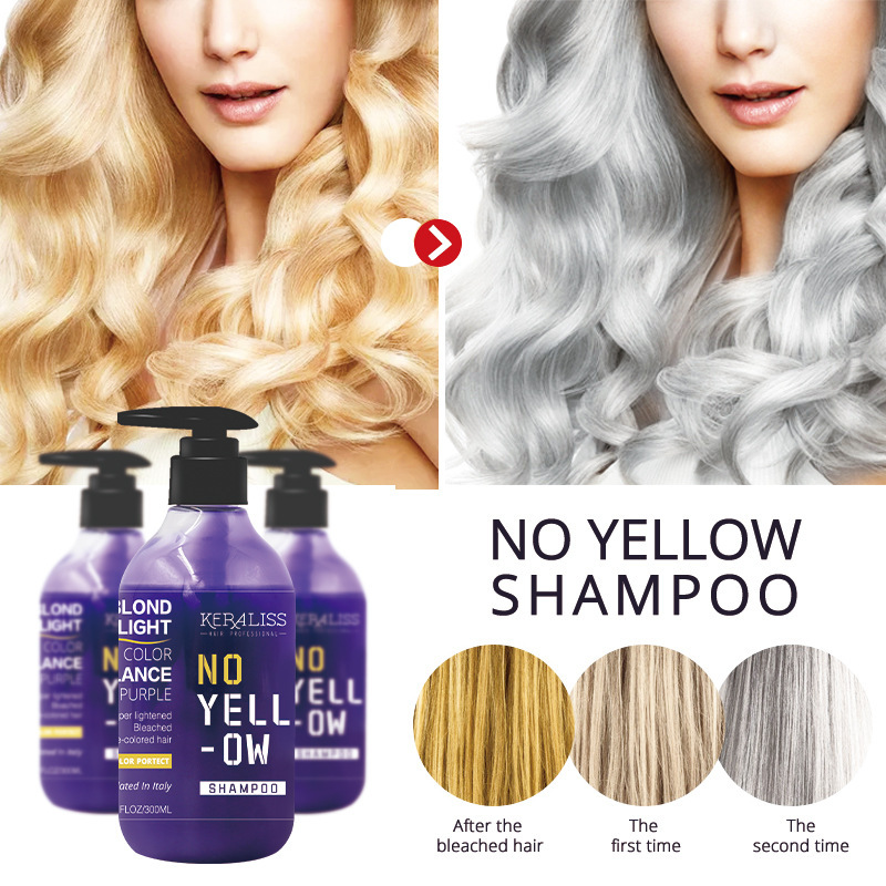 Purple Toning Shampoo - Kleurvergrendelende shampoo Masker Blond haar Bleken