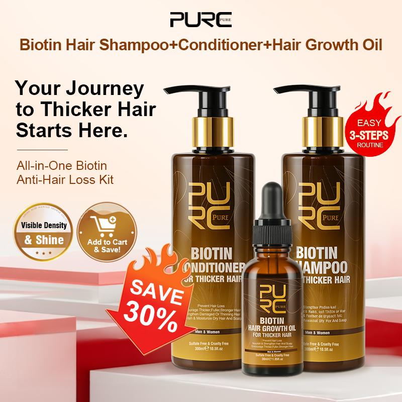 Hair Care Vitamin - PURC Biotine Haargroei Olie Shampoo Conditioner