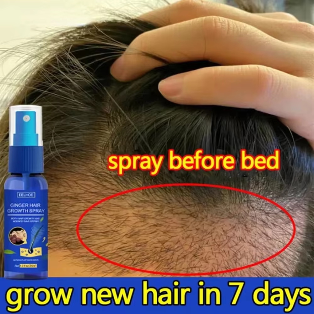 Hair Care Vegan - Snelle gember haar groeispray, wortelversterkend, tegen