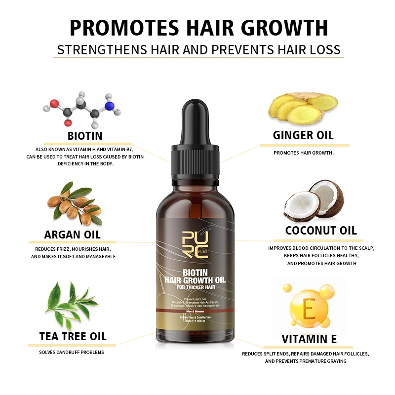 PURC Biotine Haarolie Haargroe - Hair Care Vitamin recensie en prijs
