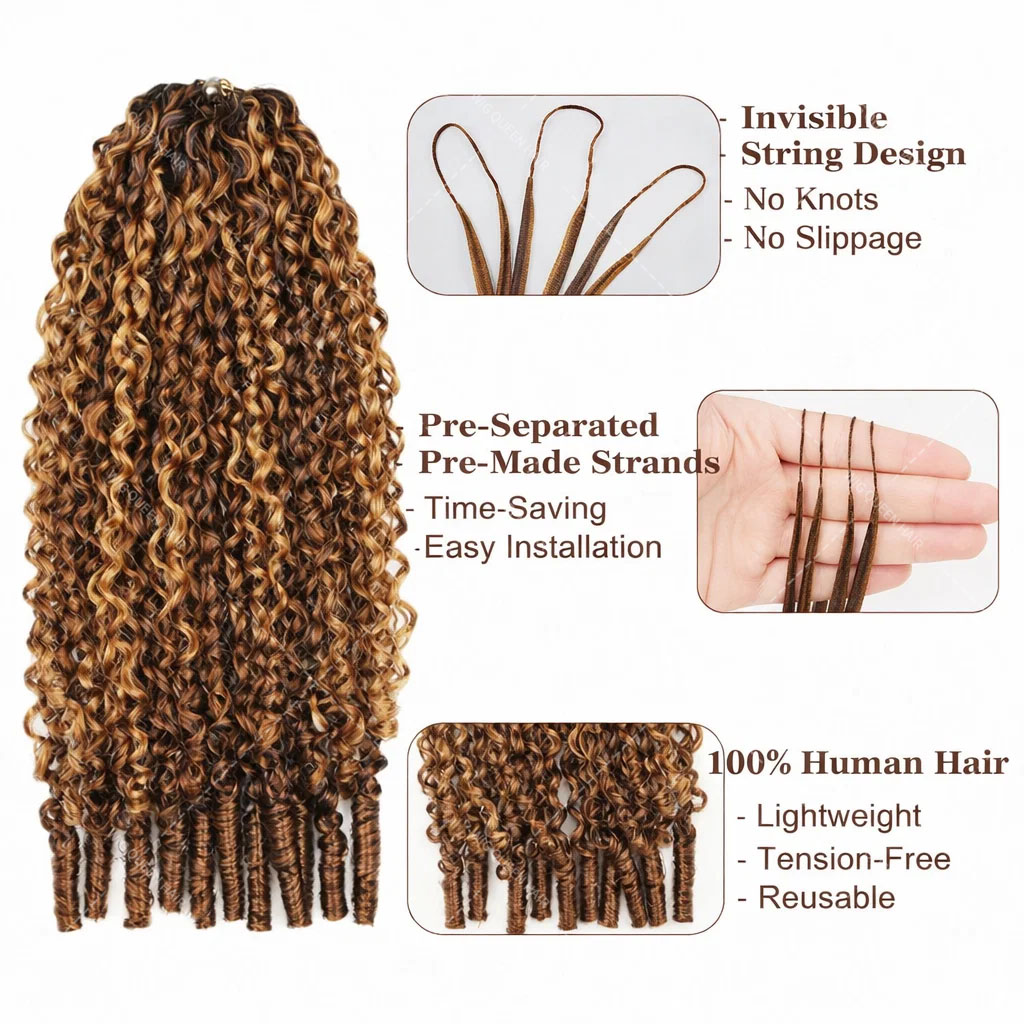 P427 Highlight Burmese Krulhaa - Feather Hair Extension recensie en prijs