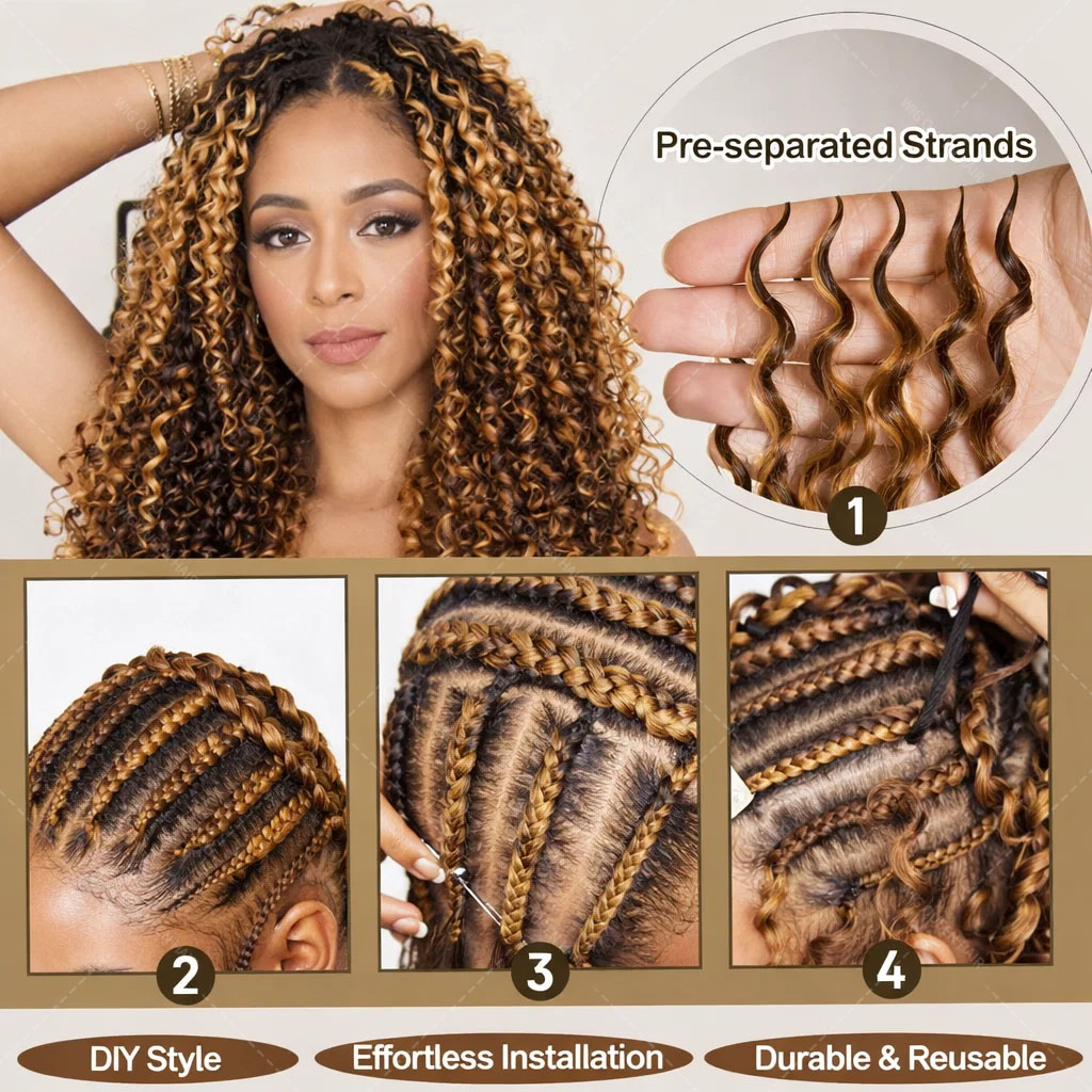 P427 Highlight Burmese Krulhaa - Feather Hair Extension recensie en prijs