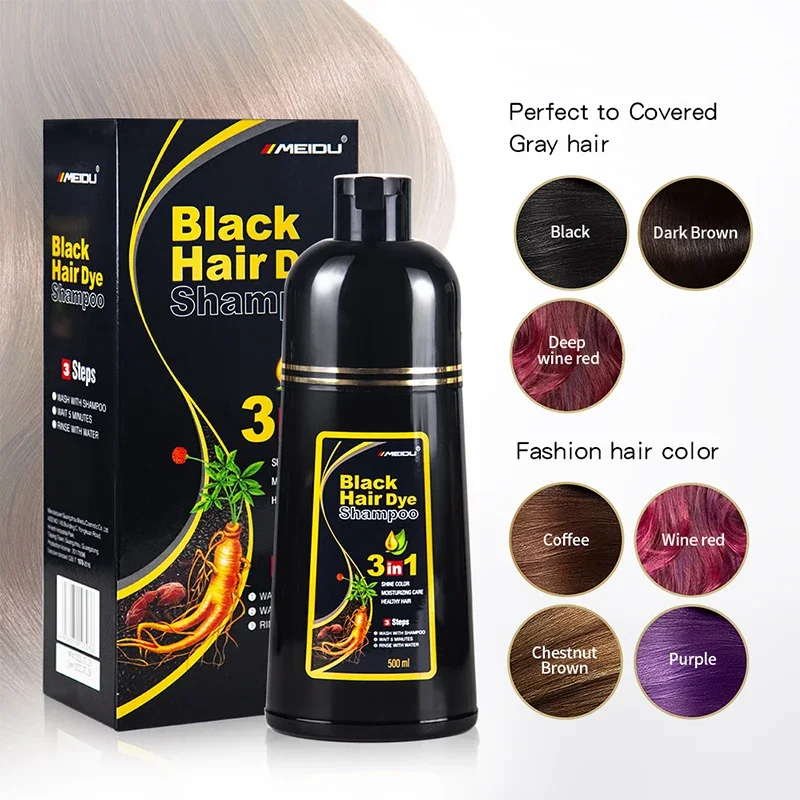 Zwarte haarverfshampoo 3-in-1  - Purple Toning Shampoo recensie en prijs