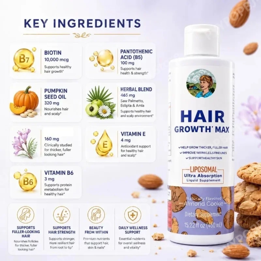 Liposomale Haargroeivloeistof, - Hair Care Vitamin recensie en prijs